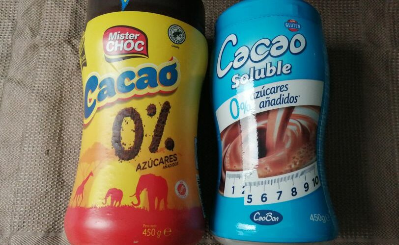 Comparativa cacao soluble 0% azúcares añadidos marca blanca